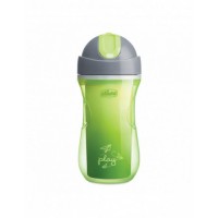 Chicco Bottiglia Insulated Cup 14M+ beccuccio in silicone colore verde 266 ml